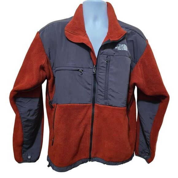 The North Face Mens Polartec Red & Gray Fleece Jacket ski gorpcore warm hiking - Picture 1 of 6